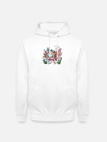 Tauch Axolotl - Unisex Hoodie - Weiß