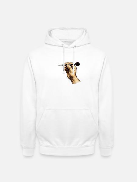 Unerring hand with darts - Unisex Hoodie - white