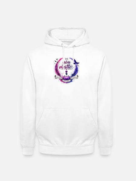 You Matter: Keep Going Circle - Unisex Hoodie - white
