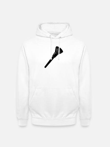 Makeup Brush - Unisex Hoodie - white