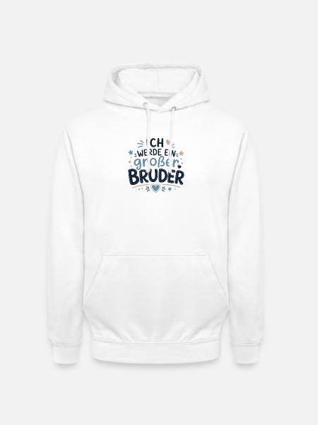 Ich werde ein großer Bruder - Unisex Hoodie - Weiß