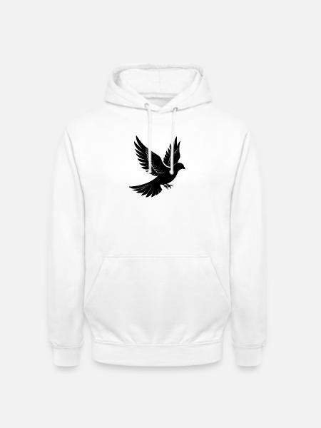 Fliegende Taube - Unisex Hoodie - Weiß