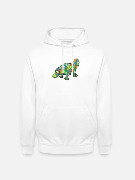 Mosaic Platypus Rainbow Style - Unisex Hoodie - white