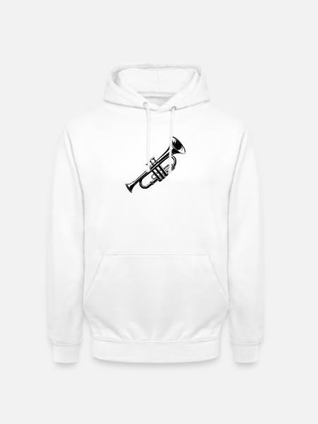 Trompete - Unisex Hoodie - Weiß