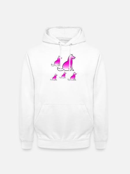 Hunde - Unisex Hoodie - Weiß