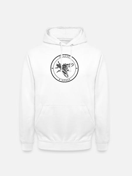 Mouche à merde – Illustration insecte - Sweat-shirt à capuche unisexe - blanc