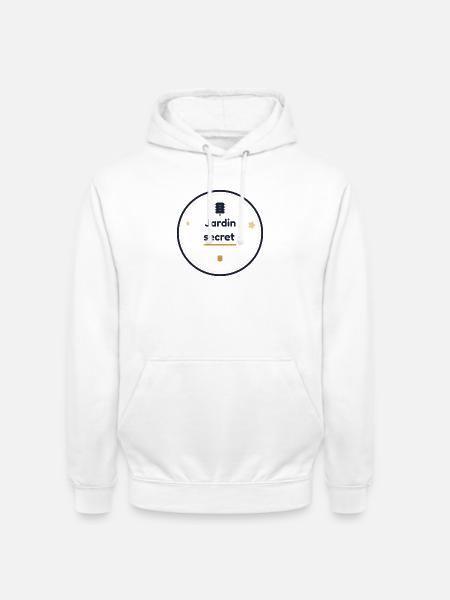 Jardin secret - Sweat-shirt à capuche unisexe - blanc