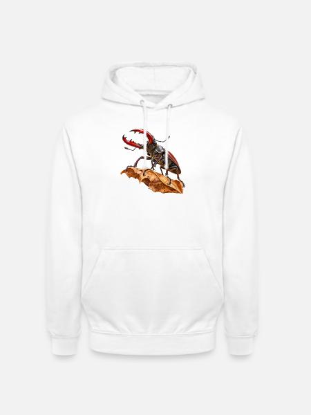 Hirschkäfer - Unisex Hoodie - Weiß