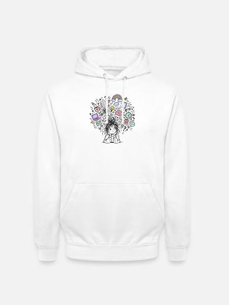 adhs-brain - Unisex Hoodie - Weiß