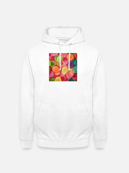 Kandierte Regenbogengummibärchen - Unisex Hoodie - Weiß