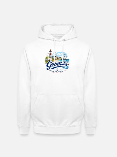 Grömitz - Ostsee - Deutschland - Riesenrad - Unisex Hoodie - Weiß