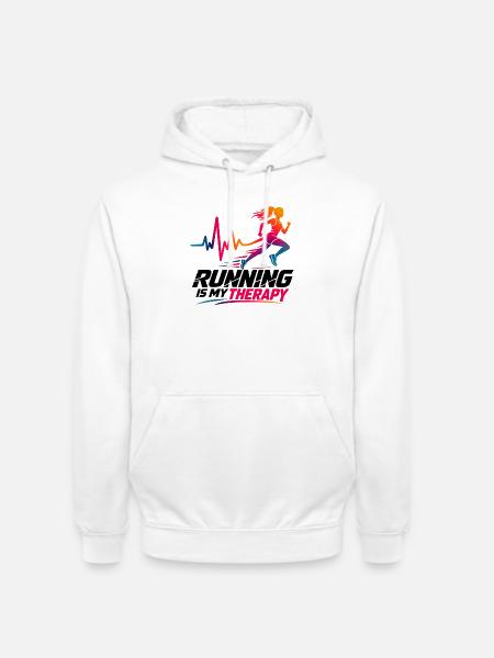 Runner - Jogger - Joggerin -Laufen - Unisex Hoodie - Weiß