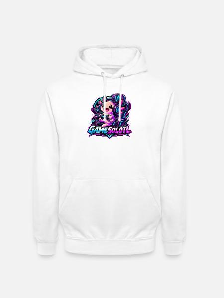  Gamesolotl Axolotl Spieler Cyberpunk - Unisex Hoodie - Weiß
