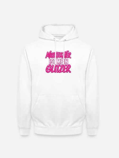 Muskelkater Glitzer Statement - Fitness Outfit - Unisex Hoodie - Weiß