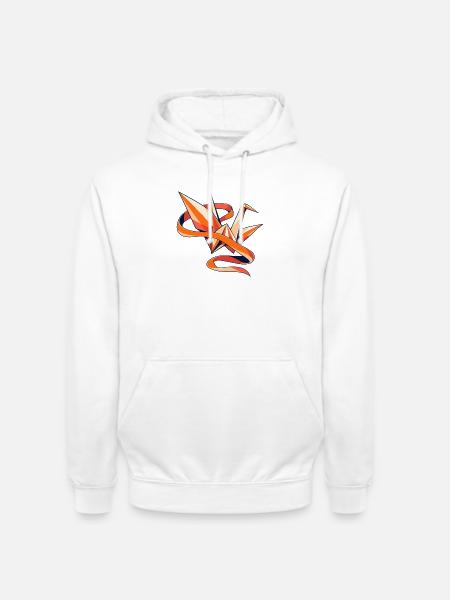 Papierkranich in einer Bandbrise - Unisex Hoodie - Weiß