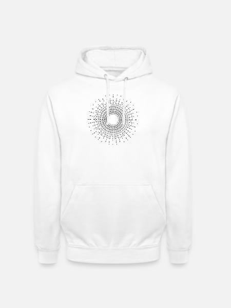 Geometrische Linien-Musterkomposition - Unisex Hoodie - Weiß