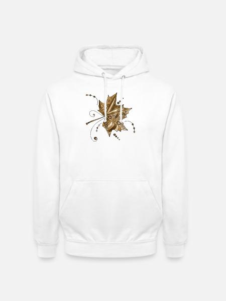 Blatt - Unisex Hoodie - Weiß
