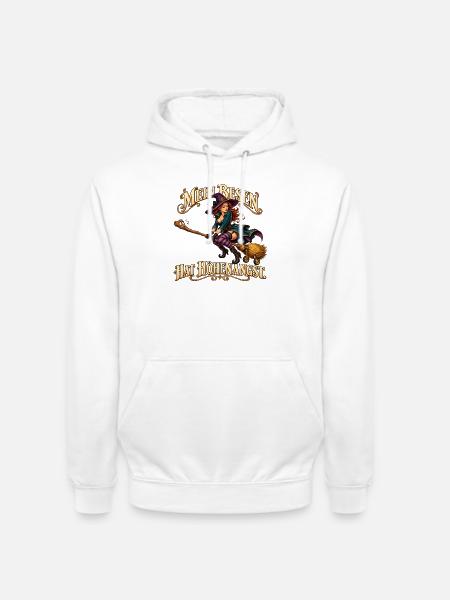 Besen mit Höhenangst - Unisex Hoodie - Weiß