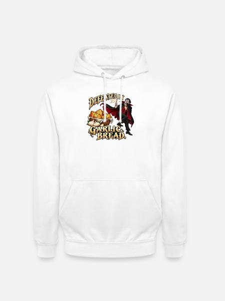 Vampir gegen Knoblauchbrot - Unisex Hoodie - Weiß