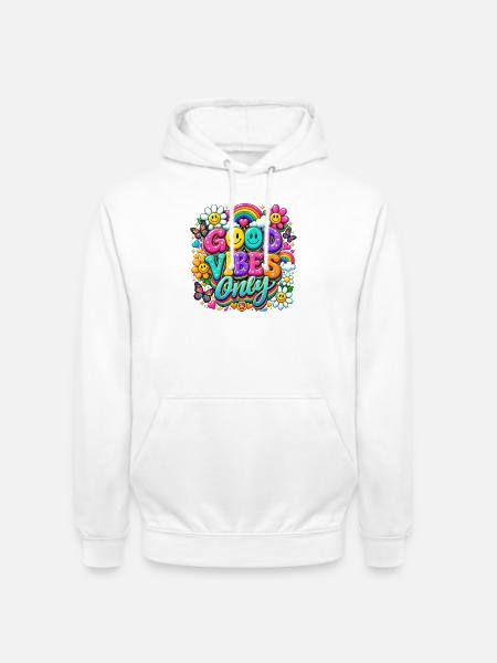 Good Vibes Only Rainbow - Unisex Hoodie - Weiß