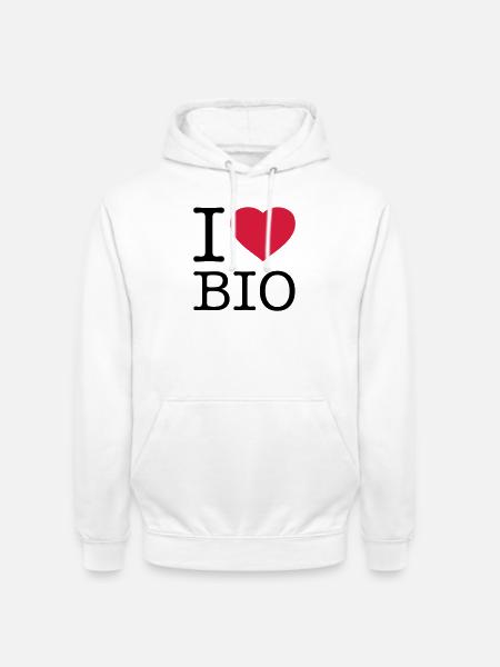 J’ADORE BIO - Sweat-shirt à capuche unisexe - blanc