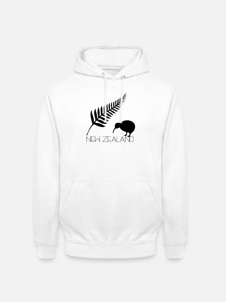 Neuseeland Bootfahren und Kiwi - Unisex Hoodie - Weiß