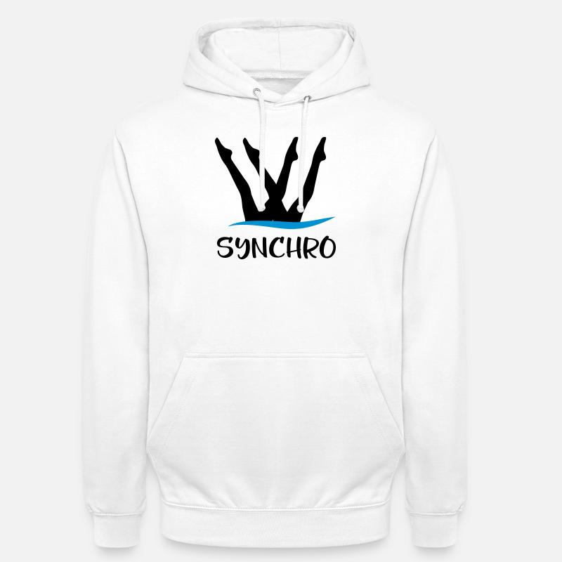 Nage synchrone - Sweat-shirt à capuche unisexe - blanc