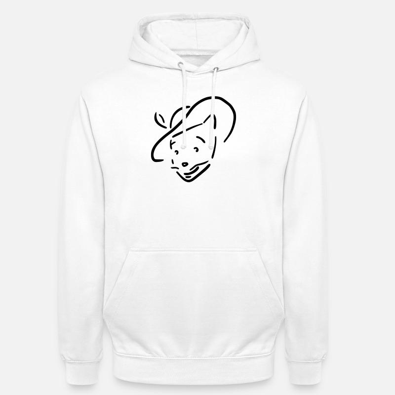 chat botté - Sweat-shirt à capuche unisexe - blanc