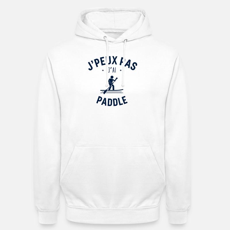 J peux pas j ai paddle - Sweat-shirt à capuche unisexe - blanc