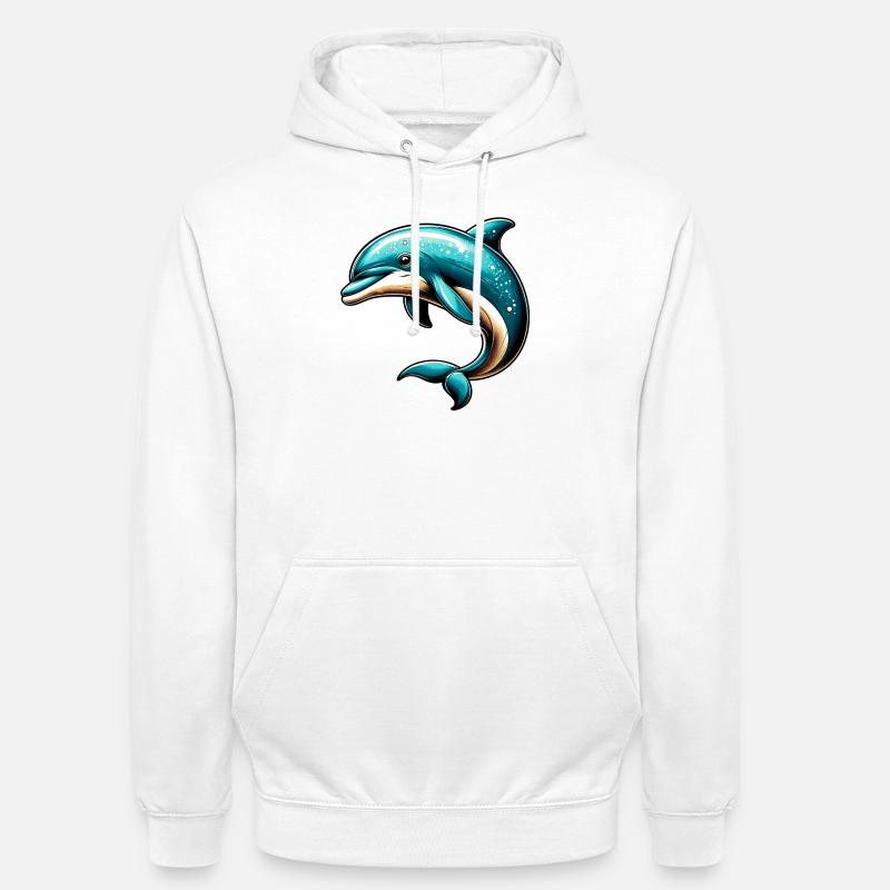 Delfin - Unisex Hoodie - Weiß