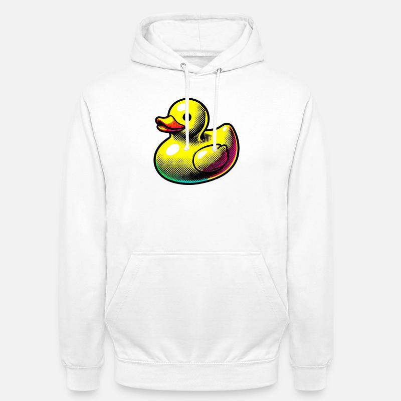 Anatroccolo Papera Anatra - Felpa con cappuccio unisex - bianco