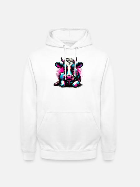 Cow - Unisex Hoodie - white