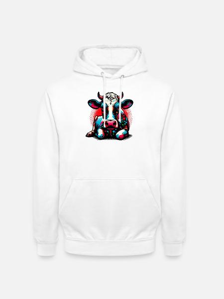 Cow - Unisex Hoodie - white