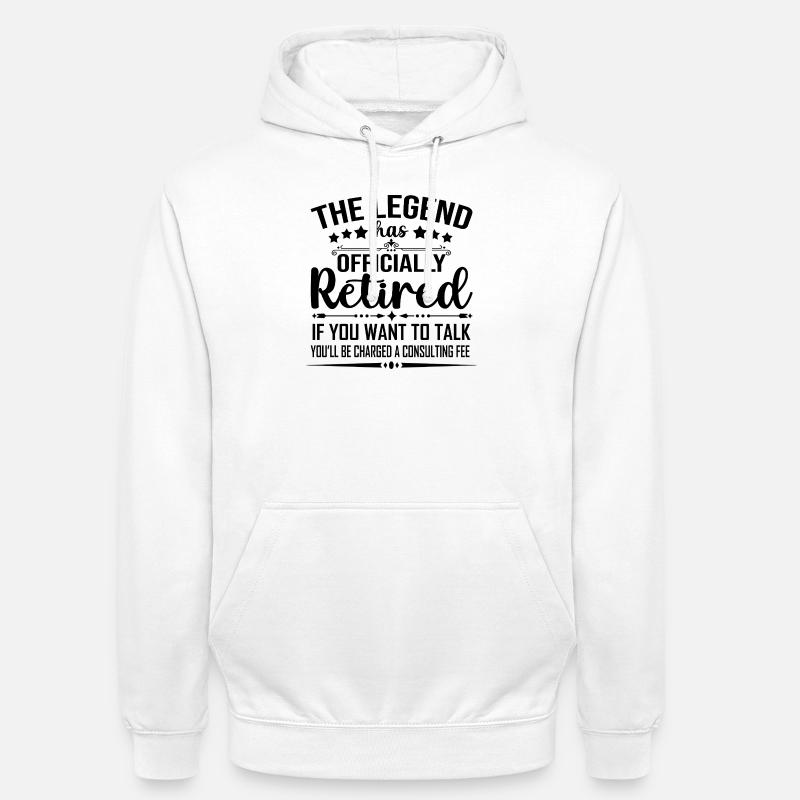 Drôle de déclaration sur la retraite - Sweat-shirt à capuche unisexe - blanc