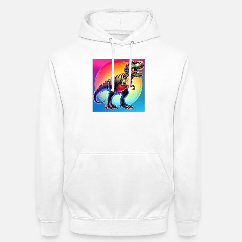 dinosaure - Sweat-shirt à capuche unisexe - blanc