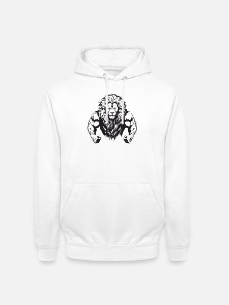 Leo Muscles - Unisex Hoodie - white