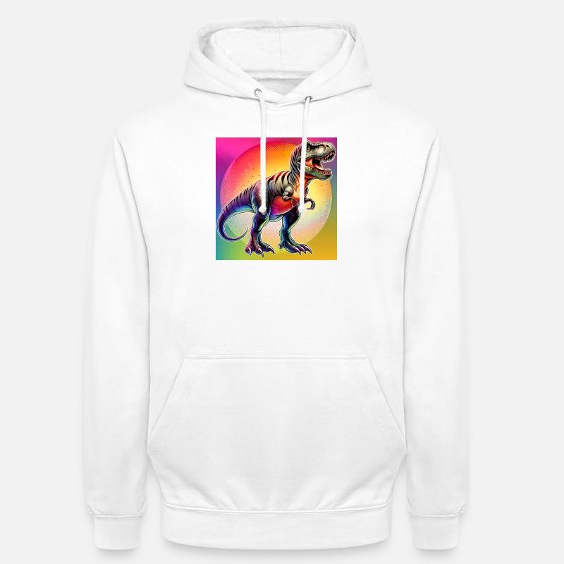 dinosaure - Sweat-shirt à capuche unisexe - blanc