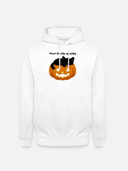 Purr-fect Kürbisnächte - Unisex Hoodie - Weiß