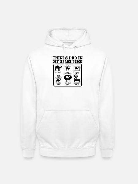 Kamel Hobbys Humor - Unisex Hoodie - Weiß
