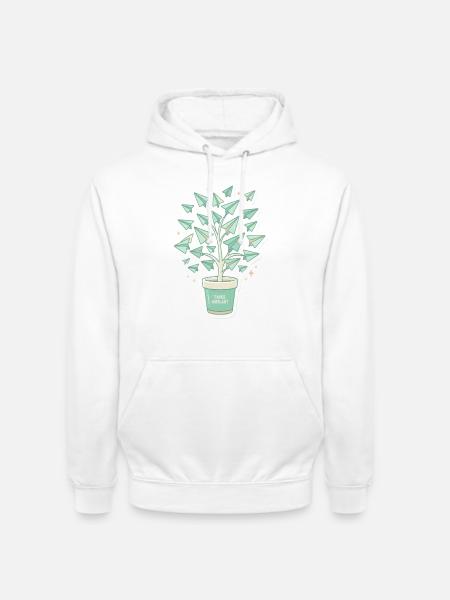 Papierflugbaum Origami - Unisex Hoodie - Weiß