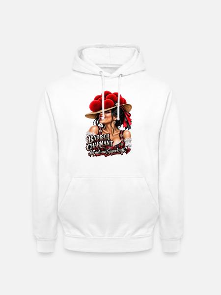 Badisch Charmant – Mei Superkraft - Unisex Hoodie - Weiß
