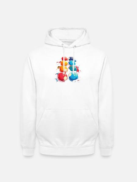 Lustiges Billard - Unisex Hoodie - Weiß
