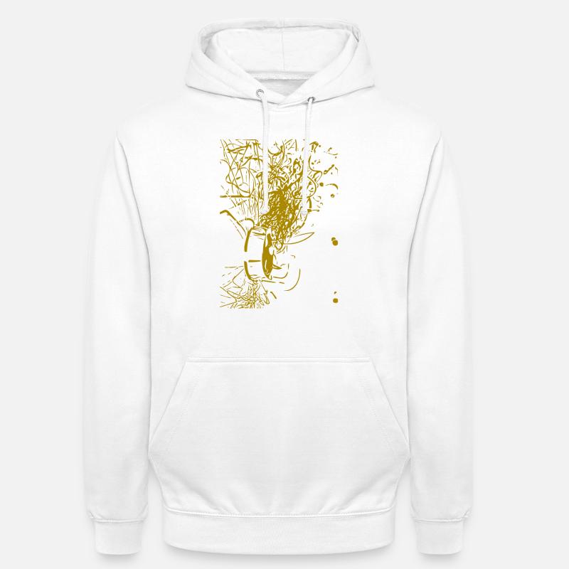 Conception abstraite - Sweat-shirt à capuche unisexe - blanc