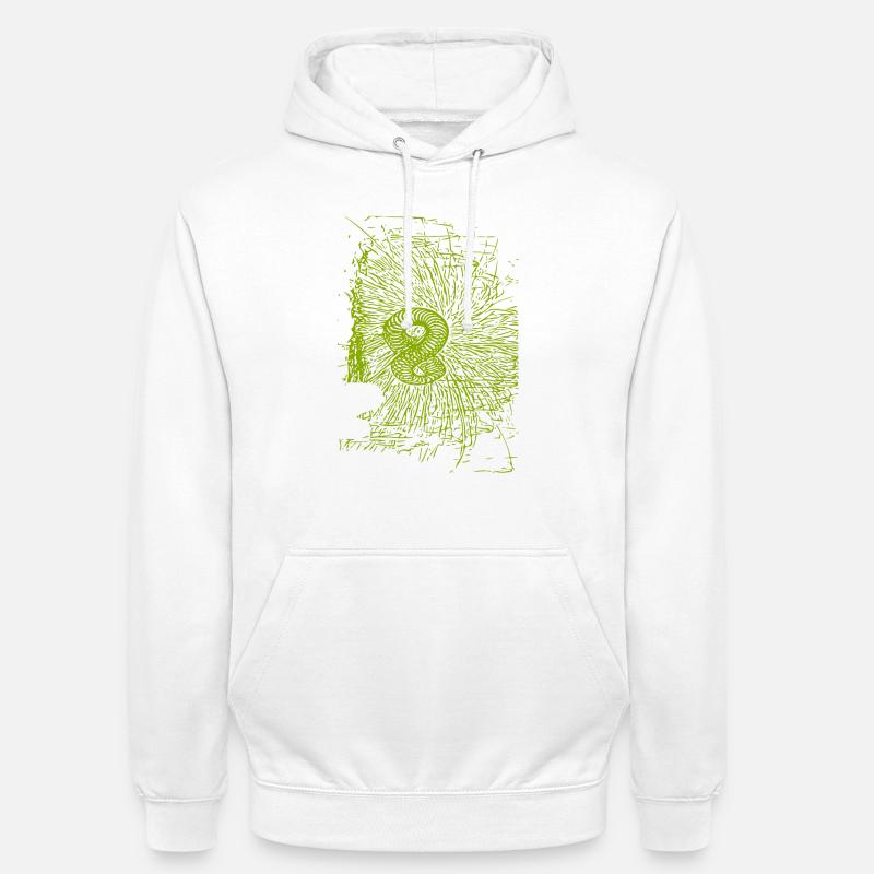 Conception abstraite - Sweat-shirt à capuche unisexe - blanc