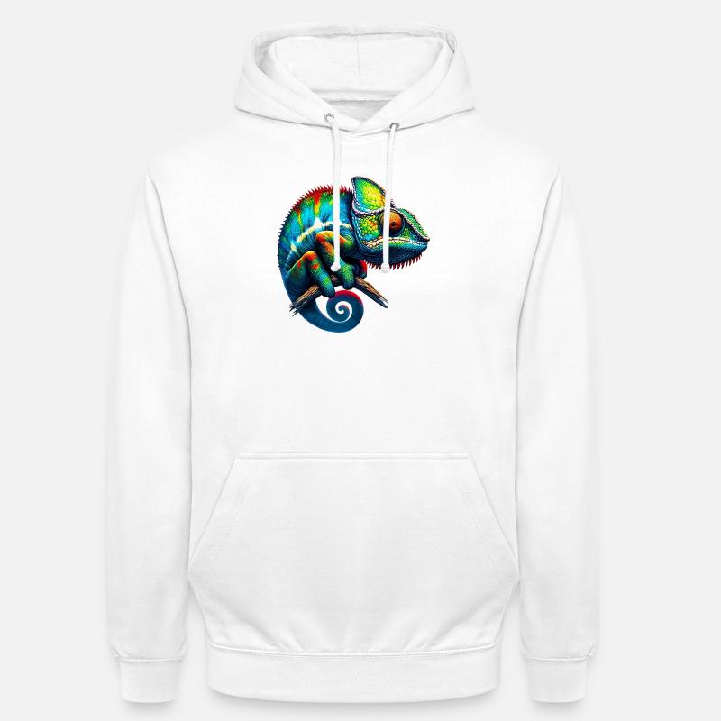 Caméléon - Sweat-shirt à capuche unisexe - blanc