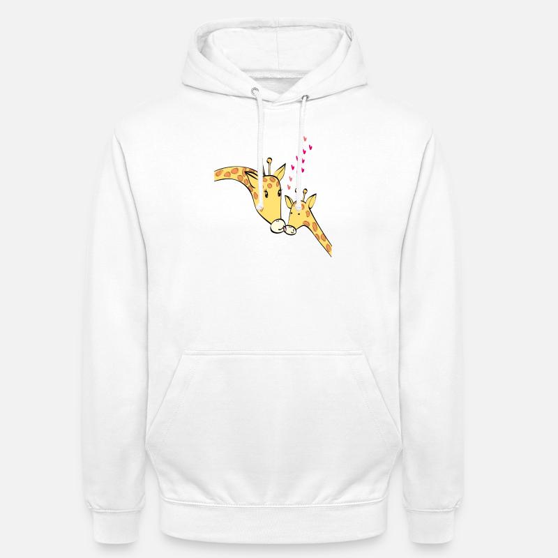 Girafes amoureuses - Sweat-shirt à capuche unisexe - blanc