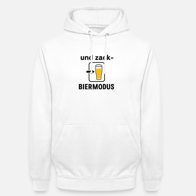 Conception de smartphone en mode bière - Sweat-shirt à capuche unisexe - blanc