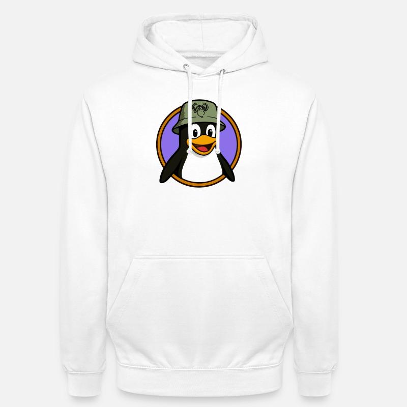 Tux Linux + GNU Hut - Unisex Hoodie - Weiß