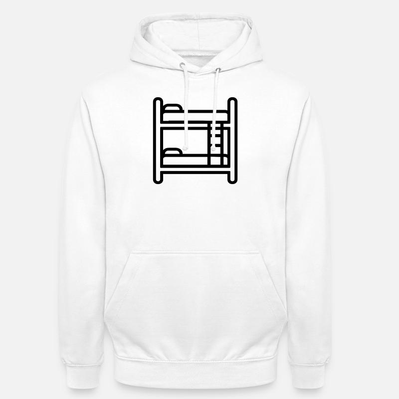 lit superposé - Sweat-shirt à capuche unisexe - blanc