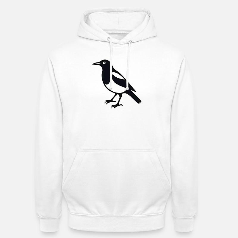Pie Bird - Sweat-shirt à capuche unisexe - blanc